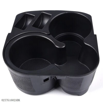Fit For 2007-2012 Nissan Altima Black Center Console Cup Holder W Insert Drink - Image 1 of 4