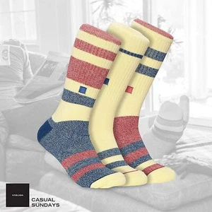 3 Pair WETSOX Sundays Men's - Women's Crew Soft Micro Modal Cotton Socks - Picture 1 of 10