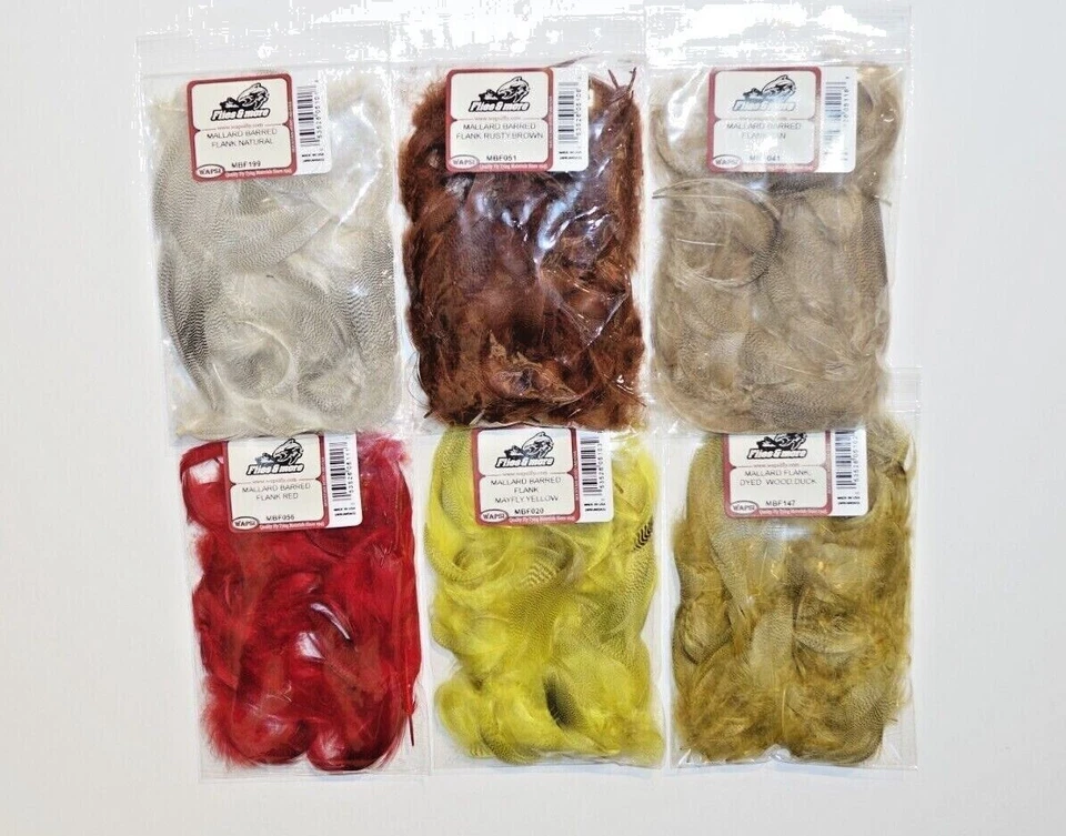 Mallard Grey Flank 6 Farben 2gr.  Rupf WAPSI USA Mallard Lachs & MeFo & Streamer - Bild 1 von 1