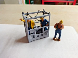 3D Printed 2 Man-Lift Crane Cage in Primer Gray. 1/50th, 1/48th Scale. - Picture 1 of 5