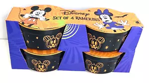 Disney Cerámica 4x2 pulgadas Ramekins Halloween Mickey & Minnie Mouse Set BB02B46005 Nuevo - Imagen 1 de 7