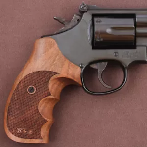 KSD Brand Smith Wesson N Impugnature in noce rotonde compatibili con telaio - Foto 1 di 1