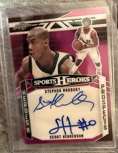 Stephon Marbury/Scoot Henderson Dual Auto Card /6 Leaf Sports Heroes 2024 - Picture 1 of 2
