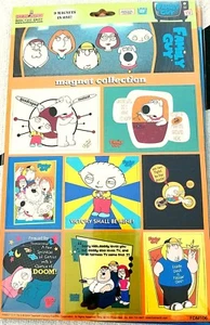 Family Guy MAGNET SET SQUARE CUT 9CT MOC 12" X 8" VARIOUS - Picture 1 of 2
