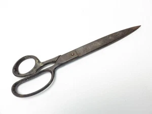 VINTAGE CLAYTON STEEL SCISSORS RUSTIC STEAMPUNK 9" BA4B0619 - Picture 1 of 7