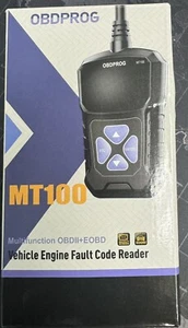 OBDPROG MT100 OBD2 Code Reader EOBD Scanner Car Check Engine Diagnostic Tool US - Picture 1 of 3