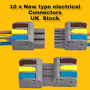 10 x New Style (Pull Apart) 222 Electrical Terminal Block Connectors 240V-12V
