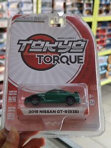 Greenlight 1:64 Tokyo Torque 2015 Nussan GT-R (R35) Chase Diecast Car Toys