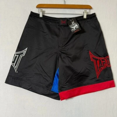 Tapout Bloody Black Blue Red MMA Shorts 32 NWT UFC Fightwear Grappling Training - Image 1 of 4
