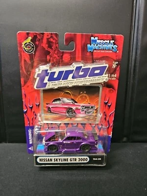 Muscle Machines Turbo Nissan Skyline GTR 2000 RARE NISMO PURPLE HTF 1:64 T04-20 - Image 1 of 4