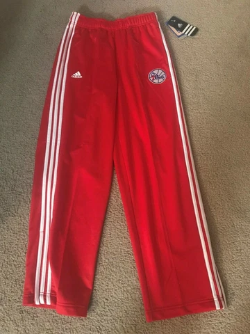 PHILADELPHIA 76ERS SIXERS ADIDAS TRACK PANTS NBA Boys Medium 10/12 POLYESTER NWT Cover