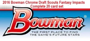 Juego completo de 20 cartas Bowman Chrome Draft Scouts Fantasy Impacts 2015 - Imagen 1 de 4