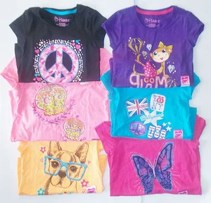 Hanes Girls Graphic T-Shirts Various Patterns Colors and Sizes Peace Sign,Sull - Picture 1 of 7