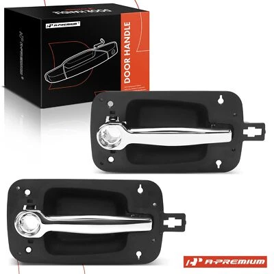 Manija de puerta exterior cromada negra delantera de 2 piezas para International Harvester ProStar Foto 1 de 4