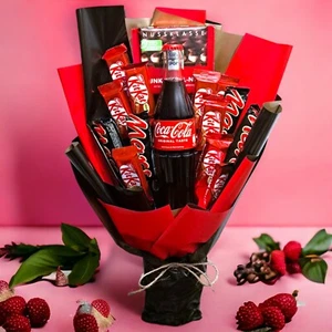 Essbarer Genussstrauß- Ritter Sport, Mars, Kitkat & Coca Cola – Süßes Geschenk - Bild 1 von 2