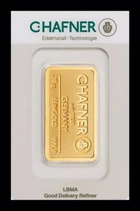 Goldbarren 20g /Gramm 999.9 Gold  „C.Hafner“ Zertifiziert - Bild 1 von 4