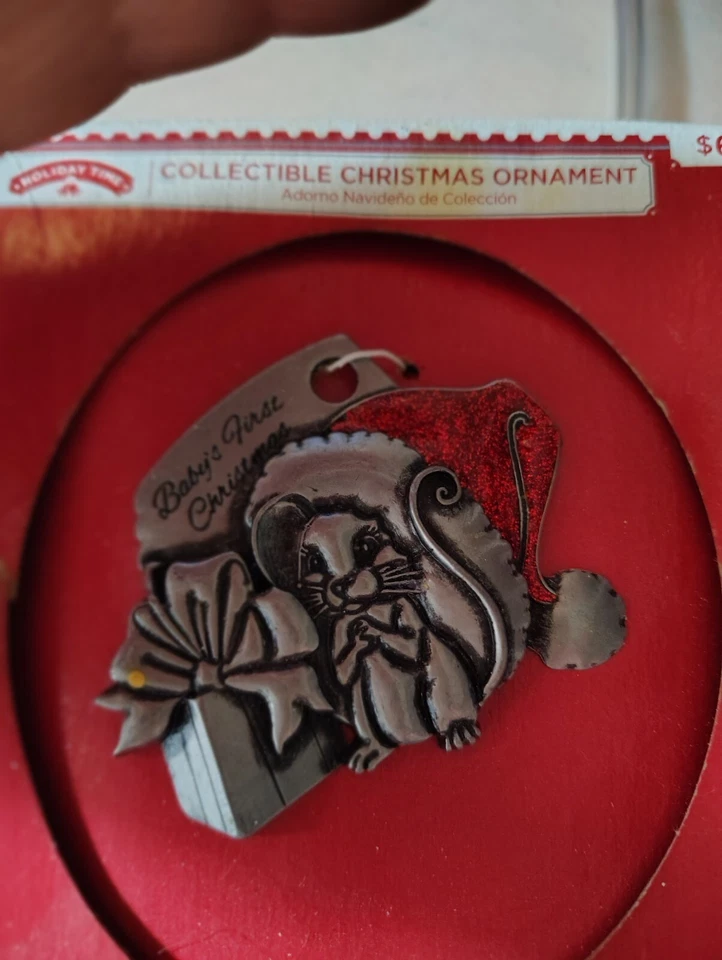 Primer adorno de Navidad para bebé 🎄Holiday Time Peltre hecho en EE. UU. Foto 1 de 1