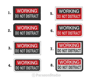 Custom Embroidered Working Do Not Distract Service Dog Sew on Patch Patches - Picture 1 of 11