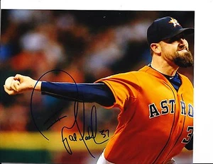 HOUSTON ASTROS PAT NESHEK SIGNED ORANGE JERSEY 8X10 - Picture 1 of 1