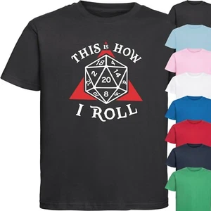CAMISETA THIS IS HOW I ROLL DND NIÑOS > Divertida Novedad Geeky Dungeons & Dragons - Imagen 1 de 17