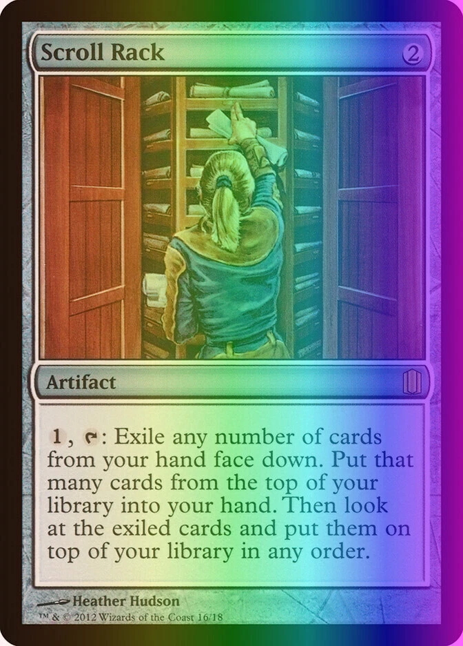 MTG Magic the Gathering Scroll Rack (16/18) Commander's Arsenal LP FOIL - Image 1 of 1