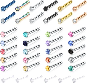 18G 20G 22G Nose Pin Bone Screws Studs Surgical Steel Body Piercing Jewelry f... - Picture 1 of 1