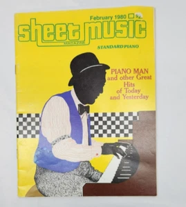 Vintage Sheet Music February 1980 Piano Man Billy Joel Standard Pno b35 book - Imagen 1 de 2