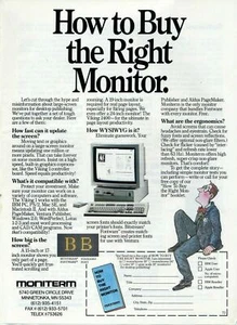 ITHistory AD (1988) MONITERM "How To Buy The Right Monitor" - Bild 1 von 1