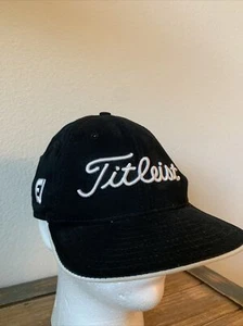 VTG 90s Titleist #1 New Era Hat Foot Joy Golf Tour adjustable black USA Rare. - Picture 1 of 11