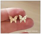 Stainless steel  Gold plated small butterfly earings Anti tarnish *NEW*