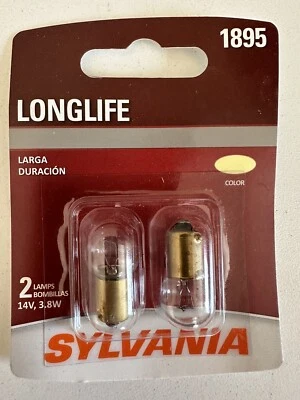 Paquete de 2 bombillas Sylvania 1895 blancas incandescentes tablero de instrumentos mapa luz Foto 1 de 3