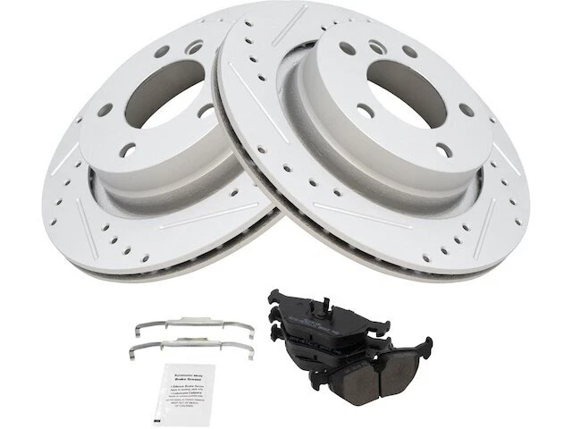 Kit de pastillas de freno trasero y rotor TRQ 48SJ72D para BMW 325i 2001-2005 Foto 1 de 1