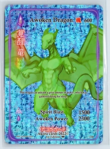 2022 Akora TCG Spellbound Wings #130 Awoken Dragon Full Art 1st Edition - Bild 1 von 2
