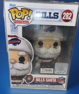 Funko POP! NFL Buffalo Bills 2024 Weihnachtsmann Figur #282 mit Protektor Exclusive - Bild 1 von 7