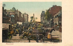 c1905 Montreal Quebec Kanada Jacques Cartier Marktbesetzung Postkarte 25-5094 - Bild 1 von 2