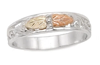 Black Hills Gold Sterling Silver Lace Ring Size 3 - 12 - Image 1 of 2