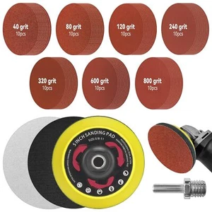 74 Pack 5'' Flap Disc Angle Grinder Sanding Disc 40 80 120 240 320 600 800 Grit - Picture 1 of 8