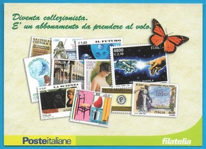 POSTE ITALIANE Filatelia Abbonamento FG cartolina vintage postcard MA1968 - Imagen 1 de 2