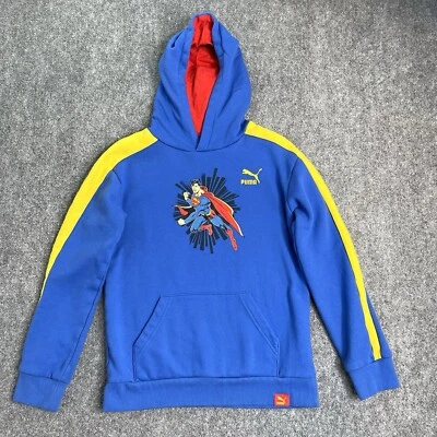 Puma DC Liga de la Justicia Sudadera con Capucha Jóvenes Niños Grande Azul Superman Sudadera con Capucha Foto 1 de 4