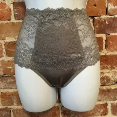 Sexy Bragas Calzoncillos Rhonda Gris Cizalla Tinte Cruzado Transparente Encaje Pin-up Nuevas Foto 1 de 3