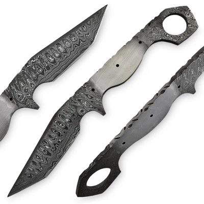 Mongster Blank Blade  Karambit 1095 HC Damascus Tanto Blade - DIY Handle - Image 1 of 4