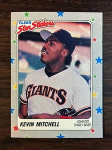 1988 Fleer Star Stickers Card #S-3 KEVIN MITCHELL D40230507 - Picture 1 of 2