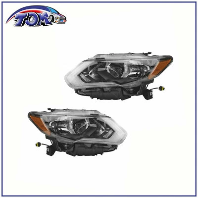 Halogen Model LED DRL Headlights Headlamps Left+Right For 2017 2018 2019 Rogue - Image 1 of 4