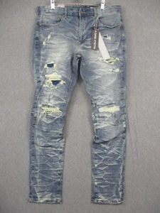 NWT Smoke Rise Jeans Men's Denim 34X32 Distressed Streetwear Biker - Picture 1 of 12