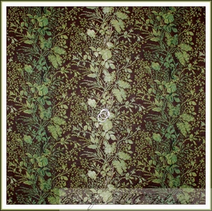 BonEful Fabric FQ Cotton Quilt Green Ivy Leaf Fern Rose Wild Flower Bohemian Art - Picture 1 of 11