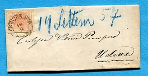 AUSTRIA - 1859 3 kr.rosso ann.doppio cerchio con ornato CERVIGNANO (249900) - Imagen 1 de 1