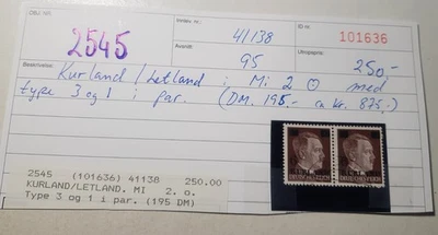 Letonia años 40 2 sellos tempranos. Curlandia.  ver escaneo. ENVÍO INTERNACIONAL GRATUITO Foto 1 de 2