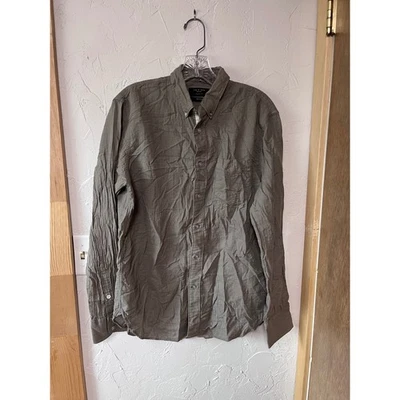 Camisa con botones de calce clásico rag n bone NUEVA YORK para hombre grande caqui topo algodón Foto 1 de 4