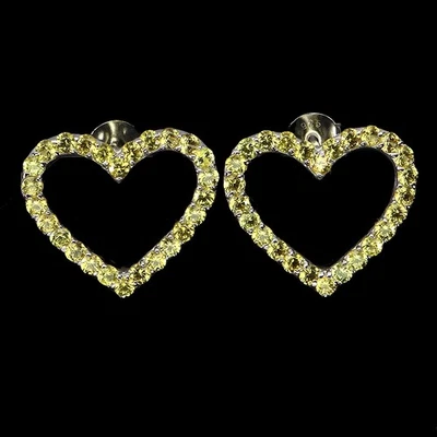 925 Orecchini Argento Sterling Zaffiro Rotondo Cuore Gemma Senza USA Import Fees - Immagine 1 di 4