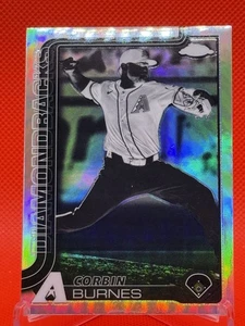 2025 Topps Chrome Corbin Burnes #17 Negative Refractor Arizona Diamondbacks - Picture 1 of 2